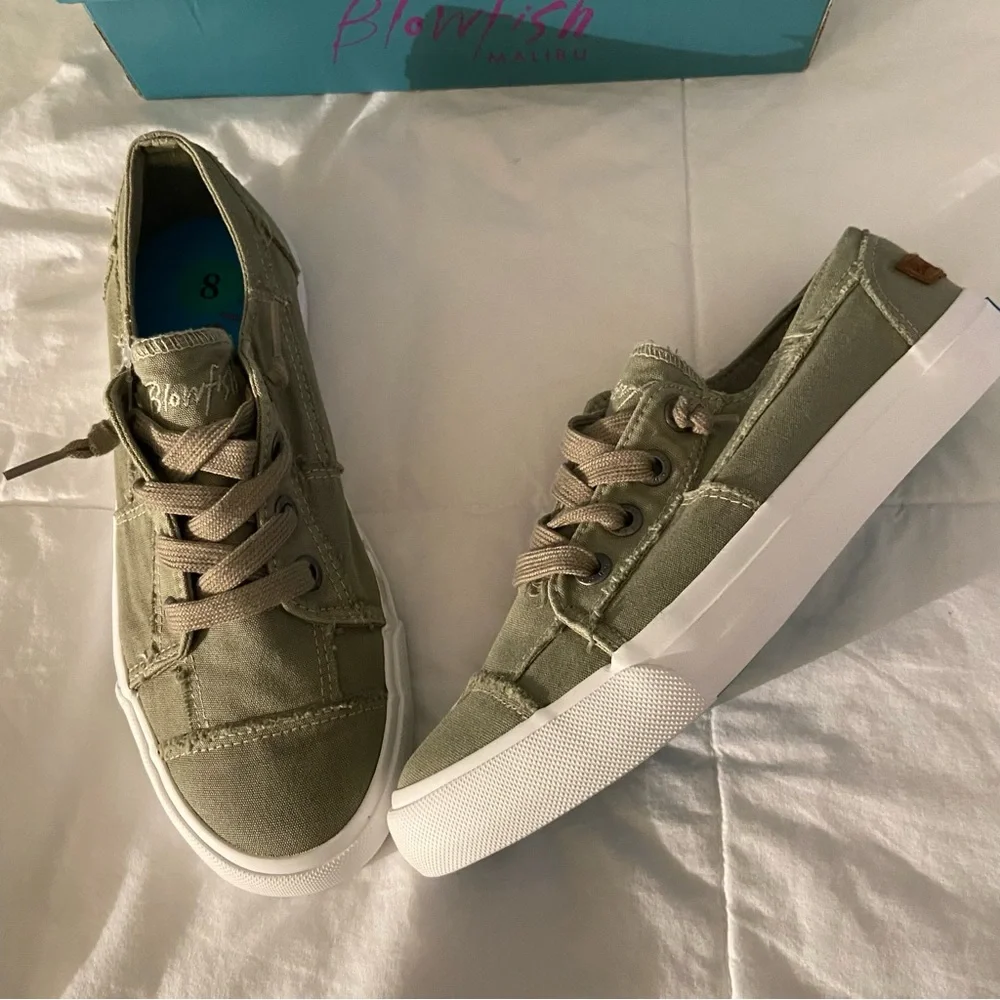 Blowfish Olive Canvas Sneakers - Picture 2 of 12